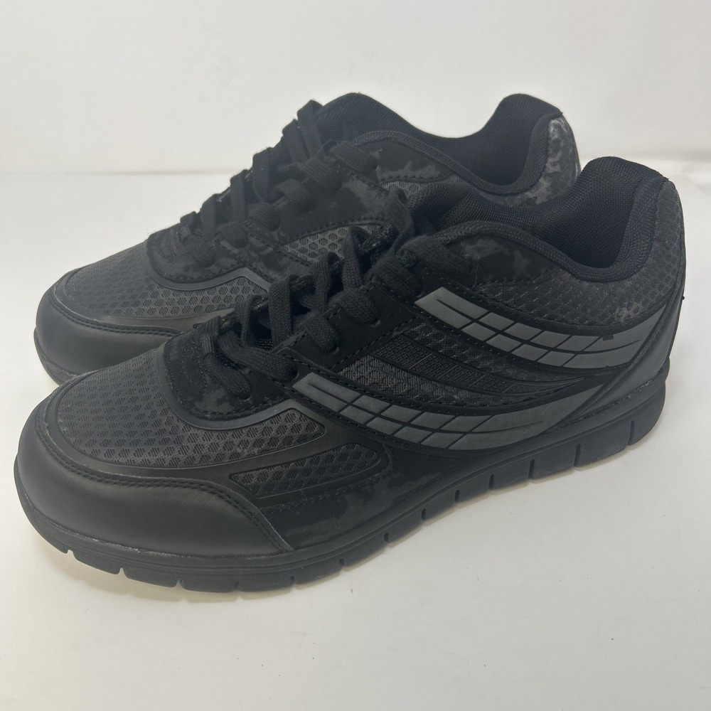 safeTstep Expo Runner‎ 8 Slip Resistant Shoe Men's 9.5 Black, Comfort Insole